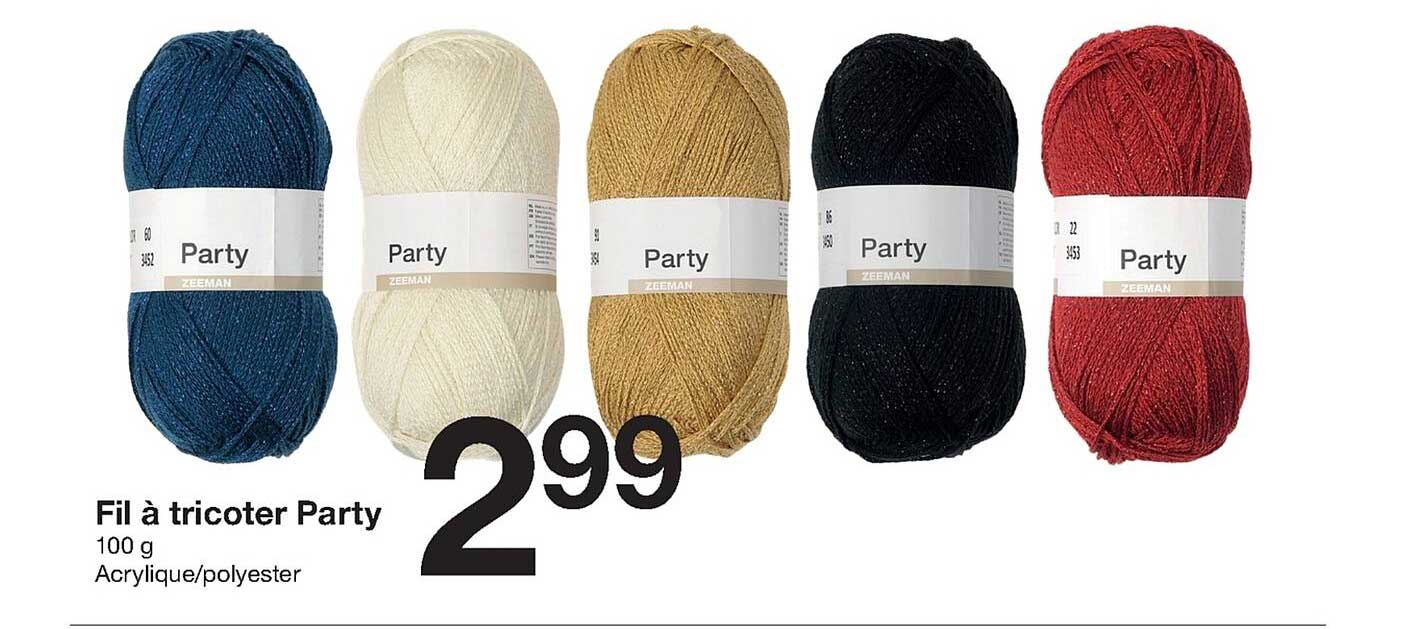 fil à tricoter party