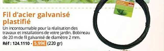 fil d'acier galvanisé plastifié