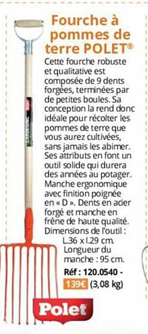 fourche à pommes de terre polet
