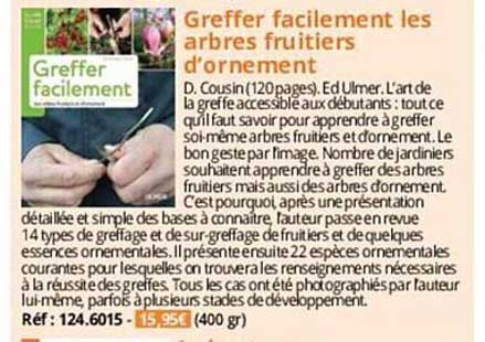 greffer facilement les arbres fruitiers d'ornement