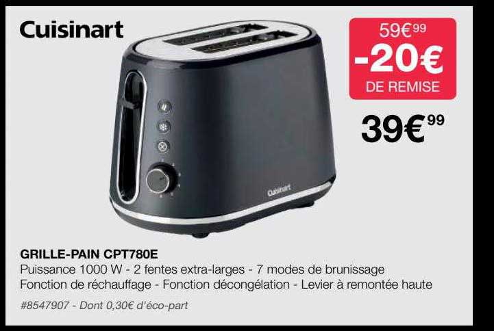 grille-pain cpt780e cuisinart