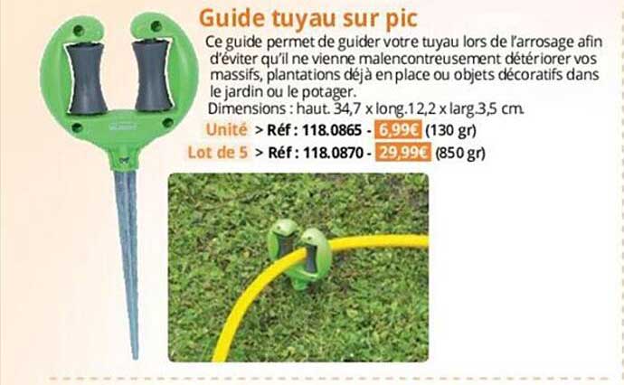 guide tuyau sur pic