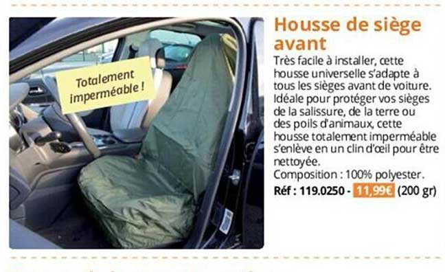 housse de siège avant