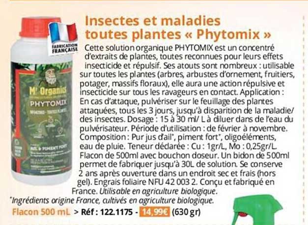insectes et maladies toutes plantes «phytomix»