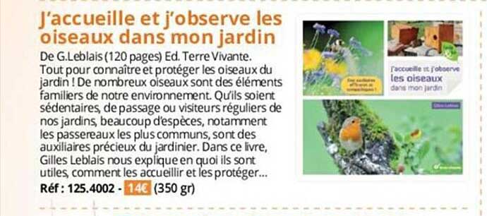 j'accueille et j'observe les oiseaux dans mon jardin