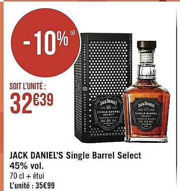 jack daniel's single barrel select 45% vol.