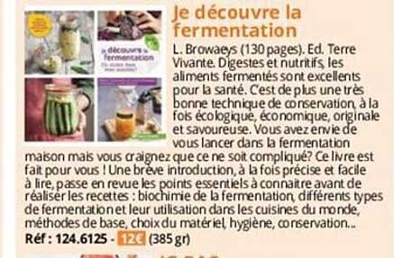 je découvre la fermentation