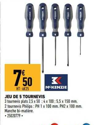 Jeu De 5 Tournevis Mc Kenzie