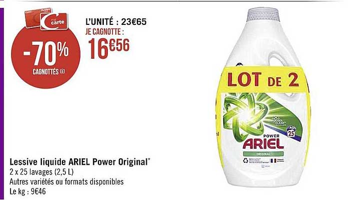 Lessive Liquide Ariel Power Original