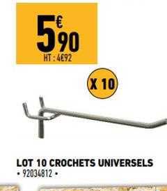 lot 10 crochets universels