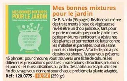 mes bonnes mixtures pour le jardin