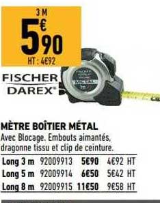 mètre boîtier métal fischer darex
