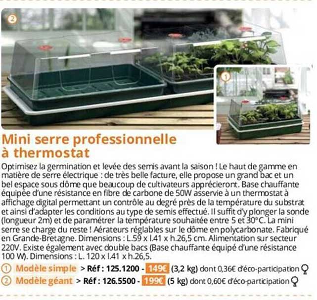 Mini Serre Professionnelle à Thermostat