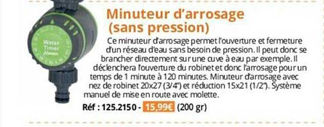 Minuteur D'arrosage (sans Pression)