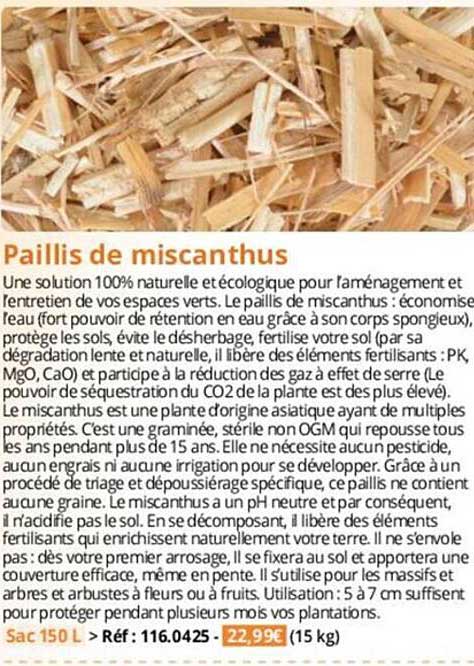 Paillis De Miscanthus