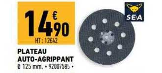 plateau auto-agrippant