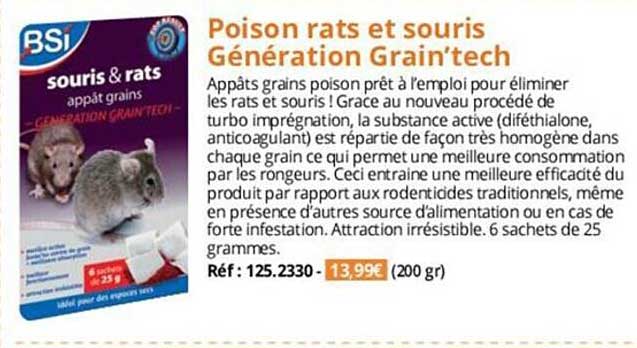 Poison Rats Et Souris Génération Grain'tech