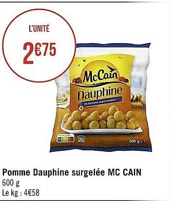 pomme dauphine surgelée mc cain