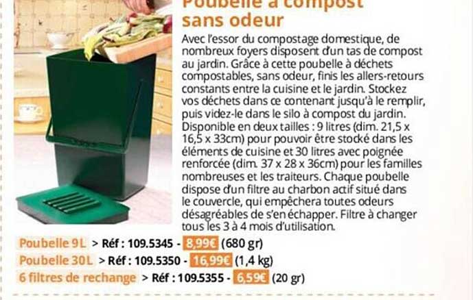 poubelle à composé sans odeur