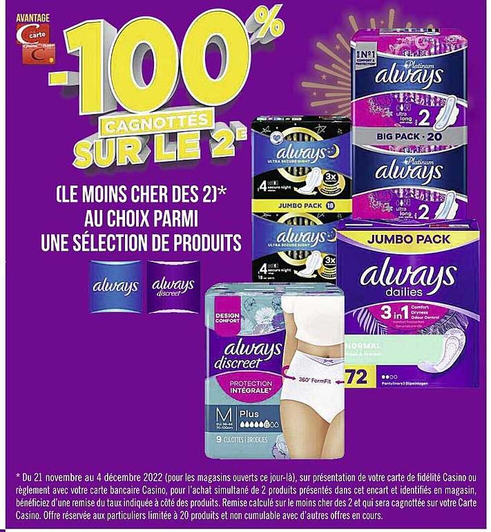 Produits Always, Always Discreet