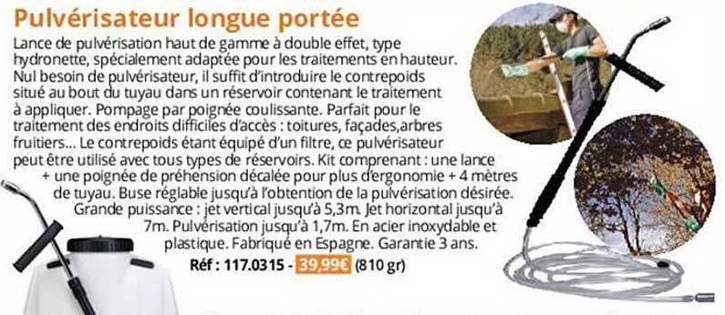 Pulvérisateur Longue Portée