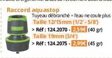 raccord aquastop