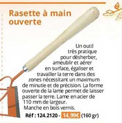 rasette à main ouverte