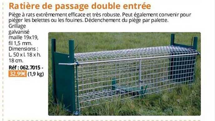 ratière de passage double entrée