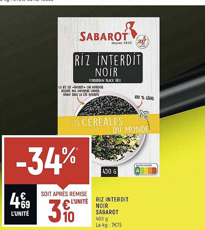 riz interdit noir sabarot