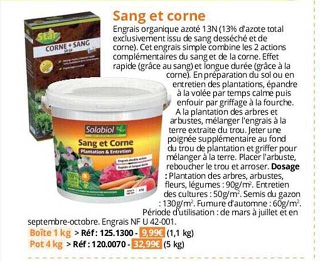 sang et corne solabiol