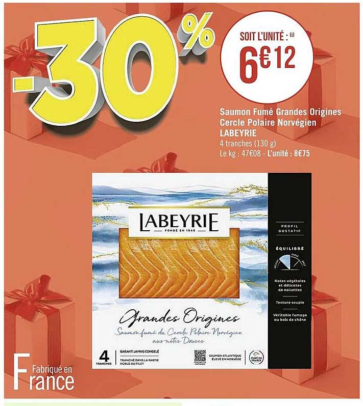 saumon fumé grandes origines cercle polaire norvégien labeyrie