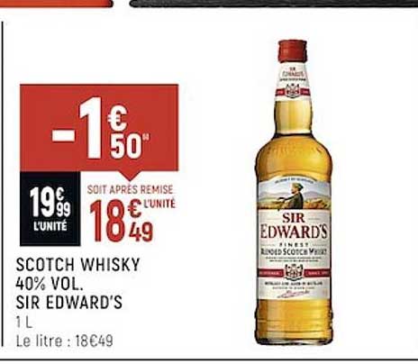 scotch whisky 40% vol. sir edward's