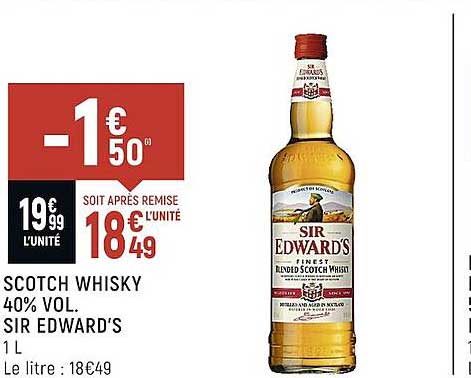 scotch whisky 40% vol. sir edward's
