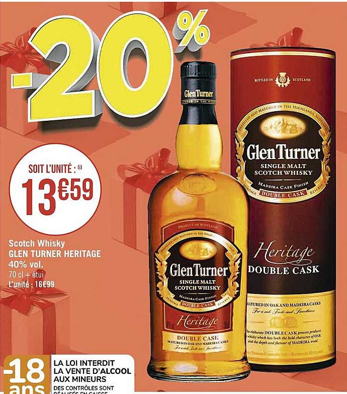 scotch whisky glen turner héritage 40% vol.