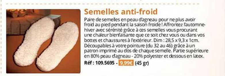 semelles anti-froid
