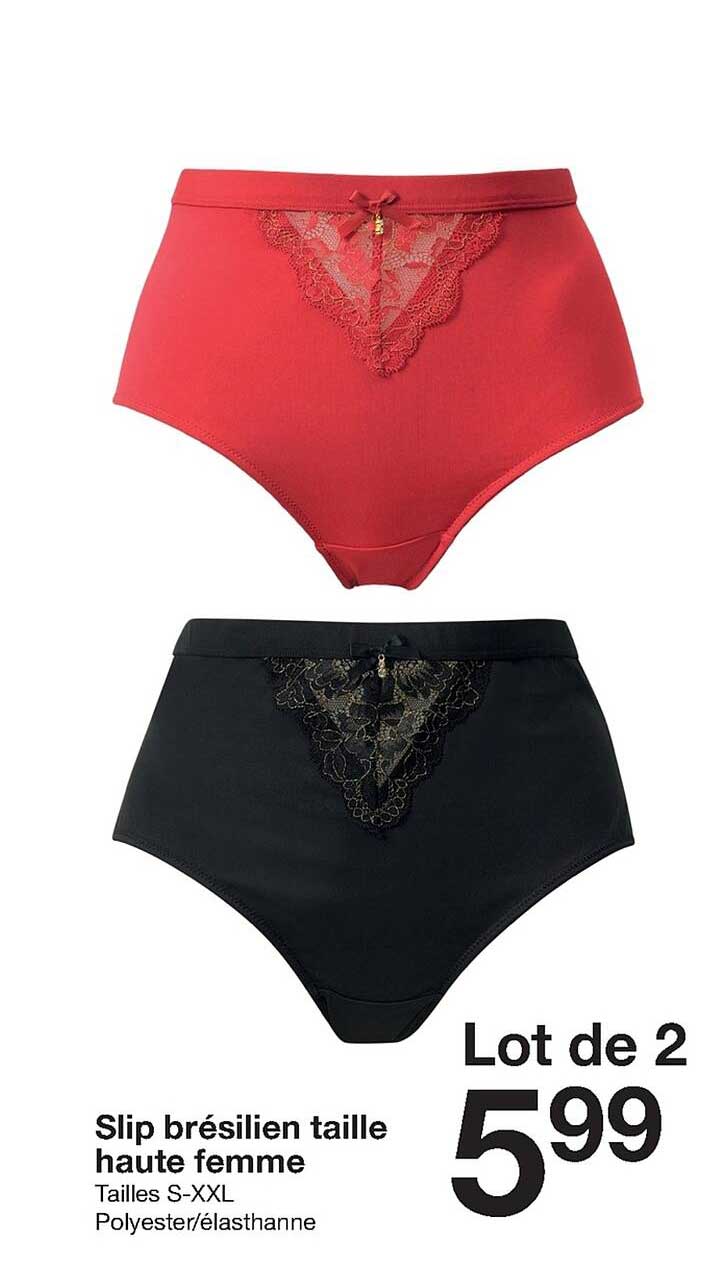 slip brésilien taille haute femme