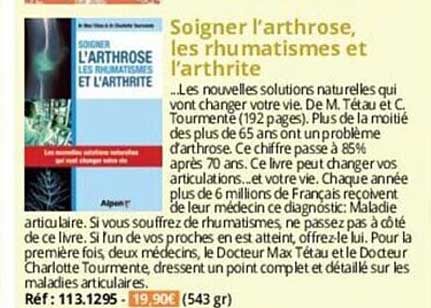 soigner l'arthrose, les rhumatismes et l'arthrite