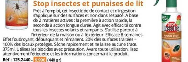 stop insectes et punaises de lit bsi