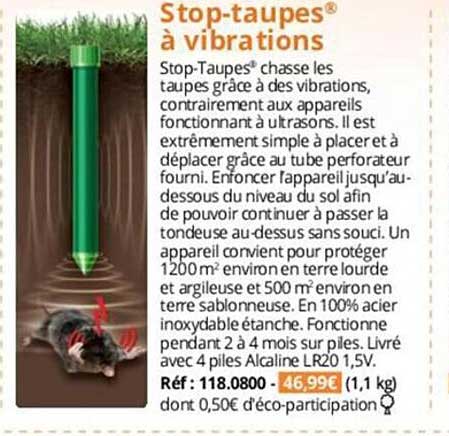 stop-taupes à vibrations