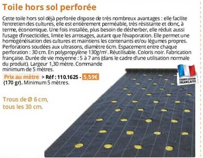 Toile Hors Sol Perforée