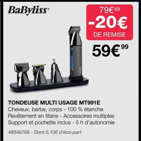 tondeuse multi usage mt991e babyliss