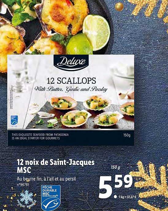 12 noix de saint jacques msc deluxe