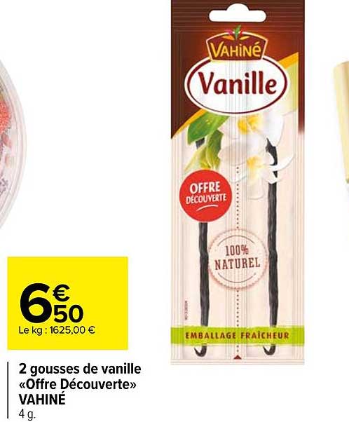 2 gousses de vanille «offre découverte» vahiné