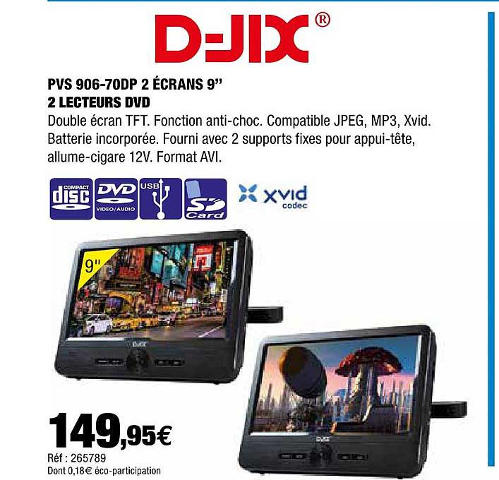 2 lecteurs dvd  d-jix