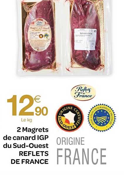 2 magrets de canard igp du sud ouest reflets de france
