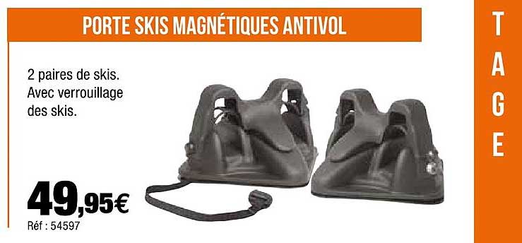 2 paires de skis avec verrouillage des skis