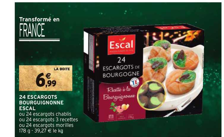 24 escargots bourguignonne escal