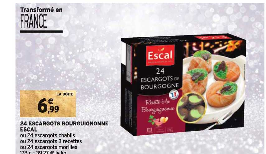 24 escargots bourguignonne escal