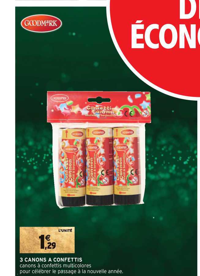 3 canons à confettis