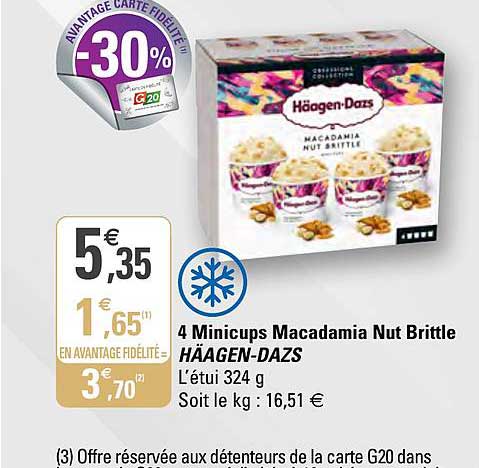 4 minicups macadamia nut brittle häagen-dazs